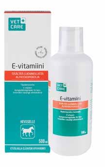 fi tai facebook.com/vetcarefinland. Saatavana eläinlääkäreiltä ja jälleenmyyjiltä; kts. hevosesihyvaksi.fi UUSI RIITTOISA PAKKAUSKOKO!