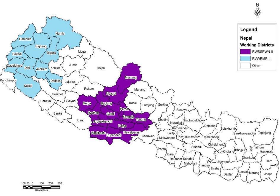 Rural Village Water Resources Management Project Phase III (2016-2022) Suomella on tällä hetkellä Nepalissa kaksi kahdenvälistä vesi- ja sanitaatiohanketta Hankkeissa parannetaan maaseudun
