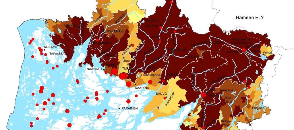 Ehdotus Saaristomeren valuma-alueen pintavesien toimenpideohjelmaksi vuosille 2016-2021 Kuva 5.