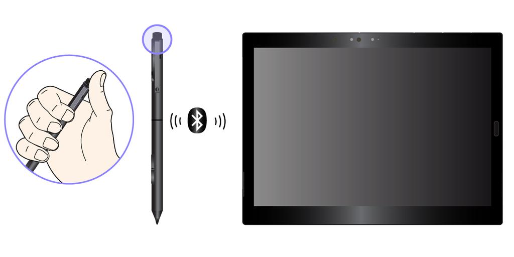 Voit mukauttaa sylinterin painikkeiden toimintoja Wacom Pen -sovelluksella.