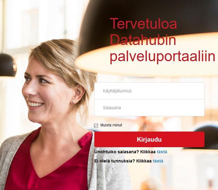 Kirjaudu palveluportaaliin Fingrid Datahub on luonut asiakasyhtiöilleen pääkäyttäjätunnukset tukipalveluun Pääkäyttäjä pystyy hyväksymään yhtiönsä alle rekisteröityneet käyttäjät Rekisteröidy