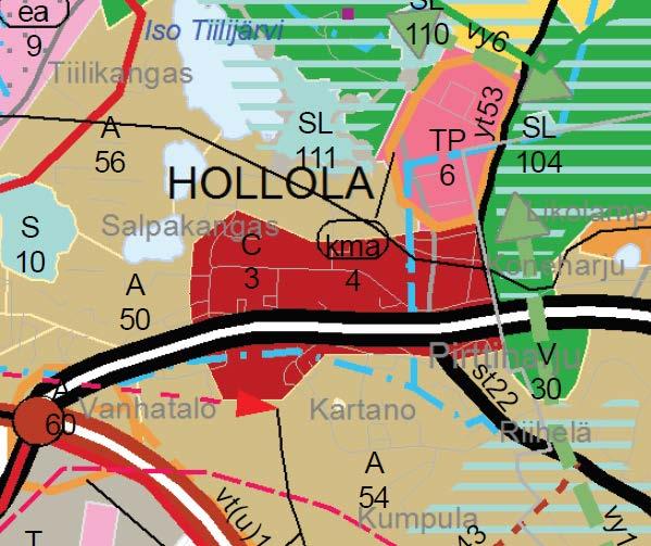 2 Suunnittelun lähtökohdat, tehdyt selvitykset ja aiemmat suunnitelmat Maakuntakaava Alueella on voimassa Päijät-Hämeen maakuntakaava 2014.