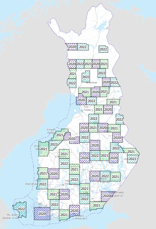 Pohjois-Lappi 12v sykli ~3 000km² vuosi