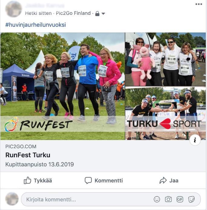 Omat tapahtumakuvasi kätevästi Löydät sinusta otetut kuvat kätevästi RunFestin facebook-sivun kautta!