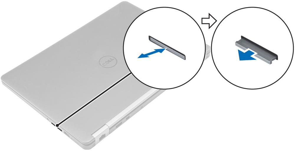 2. työnnä paperiliittimine pää tai SIM-kortin irrotustyökalu reikään. 3. Poista SIM-korttipaikka vetämällä sitä. 4. Aseta SIM-kortti alustalle. 5.