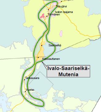 Matkailun kehittämisvyöhyke Alueen jakaminen ja Mutenian poistaminen