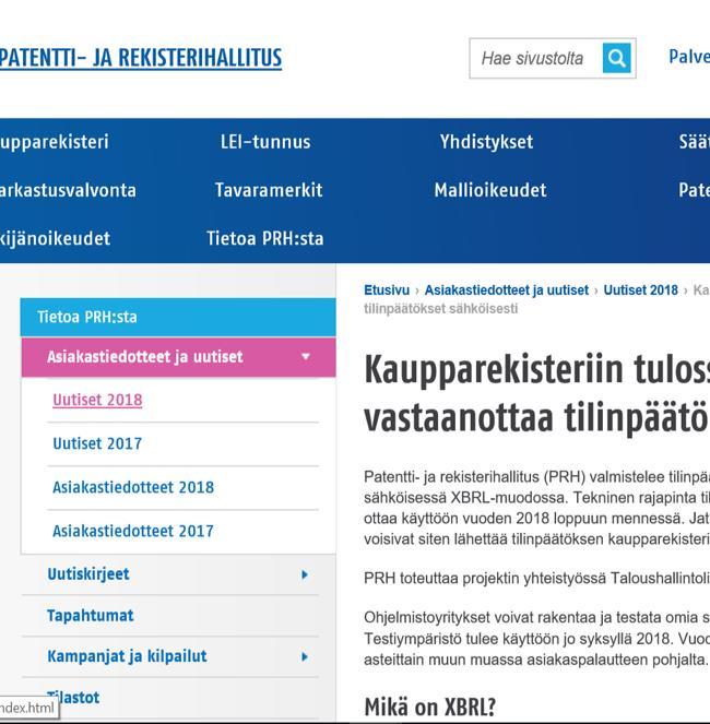 Nordic Smart Government PRH XBRL projekti 2019 rajapinta tilinpäätösten