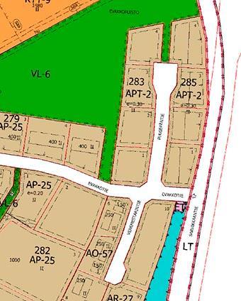 oleskeluun ja leikkiin soveltuvaa yhtenäistä aluetta vähintään 20 m² asuntoa kohti.