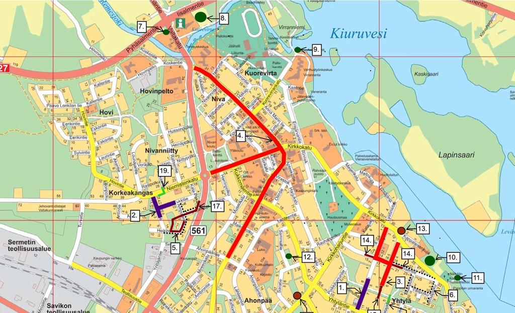 Kunnallistekniikan, katujen ja puistojen rakentamisohjelma 2019 LIIKENNEVÄYLÄT 1.