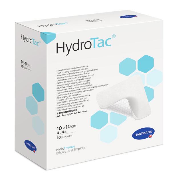 POLYURETAANIVAAHTOSIDOKSET (FOAMIT) HydroTac HydroTac comfort Foam-sidos hydrogeelipinnoitteella, steriili Hydrogeelipinnoitteinen pehmeä vaahtosidos.