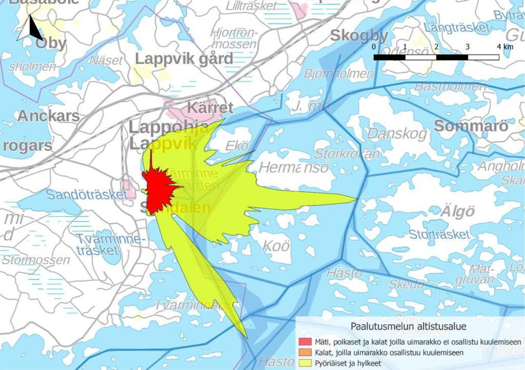 8. Vaikutukset ja vaikutusalue 8.1. Rakentamisen aikaisia vaikutuksia Sataman ja väylän rakentamisen aikaiset mahdolliset haitalliset vaikutukset ovat seurausta mm.