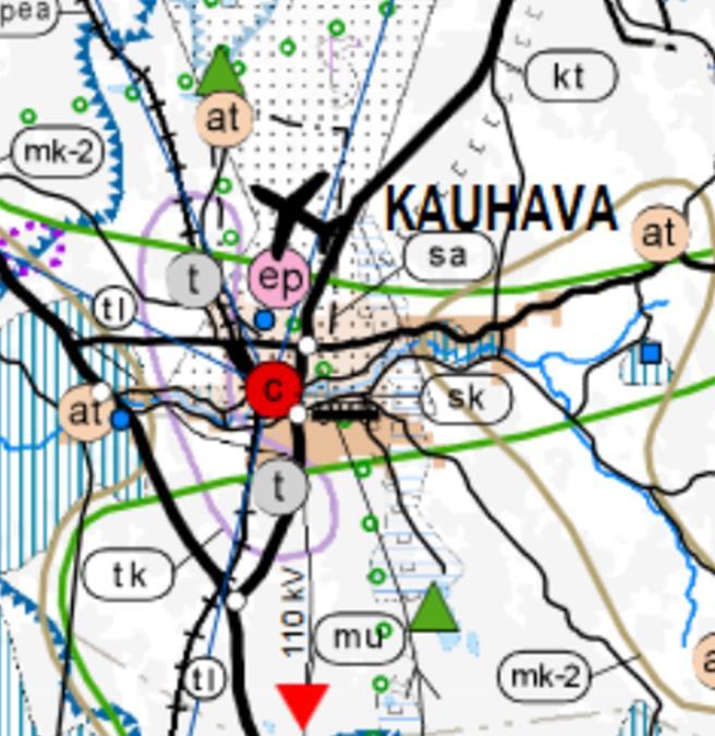 laajennus. 3 Suunnittelualue on maakuntakaavassa pääosin taajamatoimintojen aluetta.