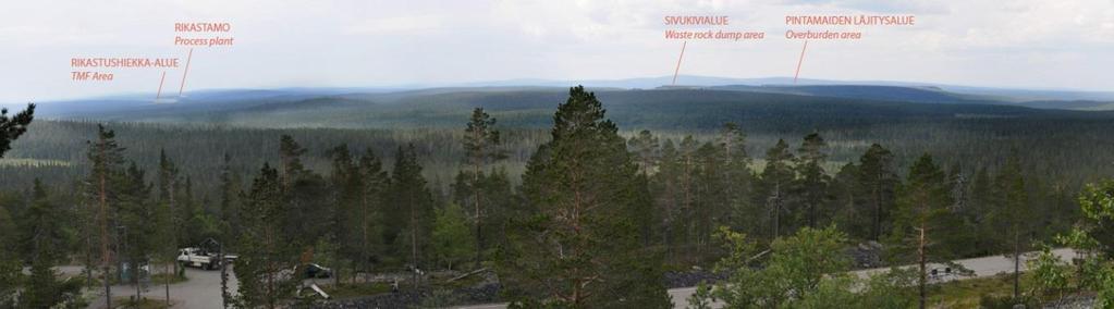 21 / 36 Kuva 6-7 Näkymä Ylläksen Maisematien levähdyspaikkaa noin 20 m korkeammalta paikalta Ylläksen rinteestä kohti Rautuvaaran ja Hannukaisen alueita.