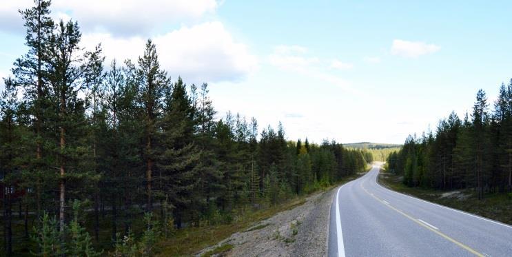 26 / 36 Kuva 6-15 NäkymäYlläksentieltä puukonnivan paikkeilta kohti koillista ja