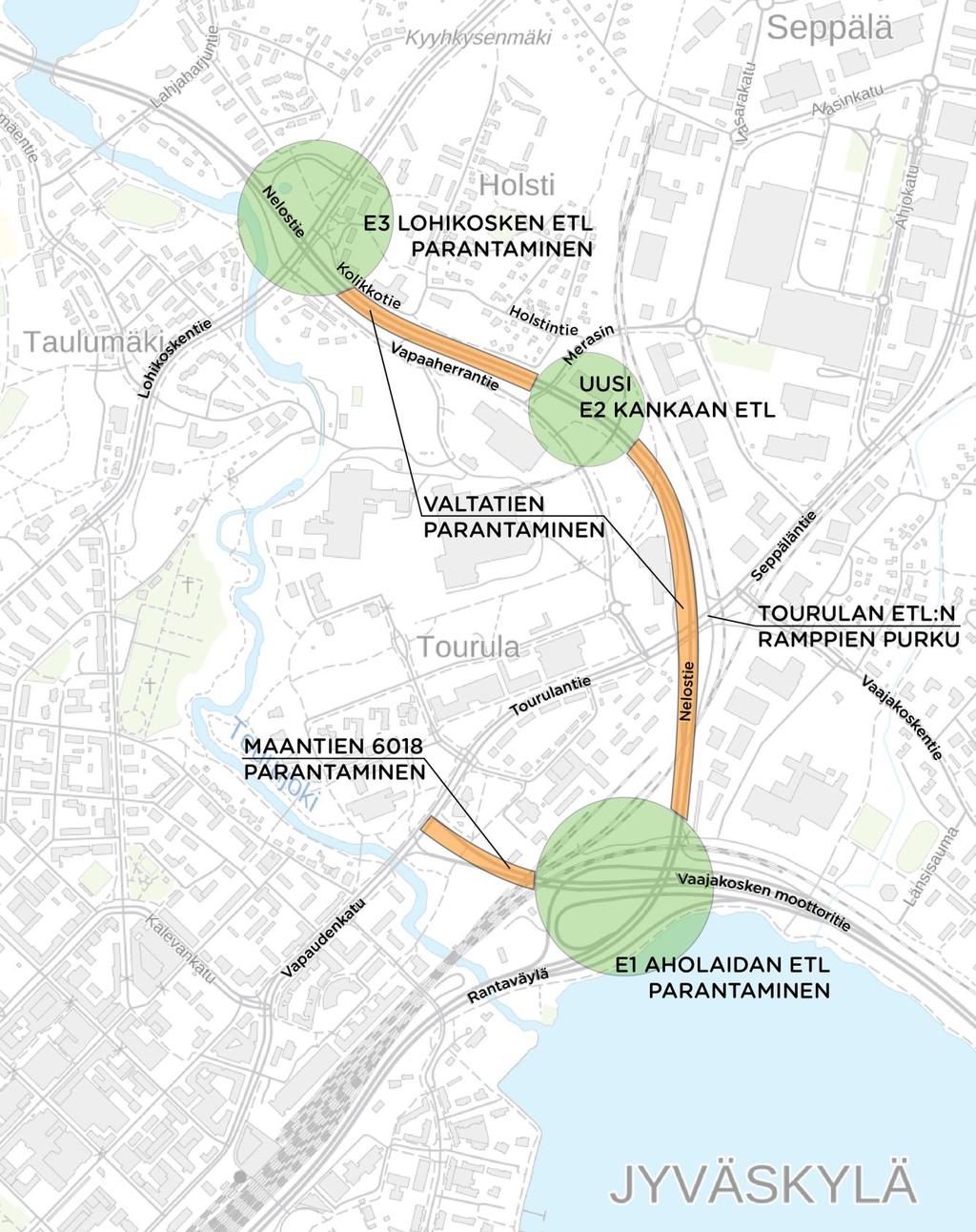 Vt 9 kehittäminen Keski- Suomen alueella Suunnittelussa nyt: Vt 9 Lievestuoreen kohdalla Vt 9 Kanavuori Lievestuore Vt 4