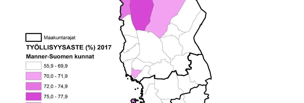 Helsingin seutukunnassa taloudellinen huoltosuhde oli 115,0 vuonna 2016, kun vuonna 2010 se oli 104,2. Koko maan taloudellinen huoltosuhde oli 141,8 vuonna 2016.