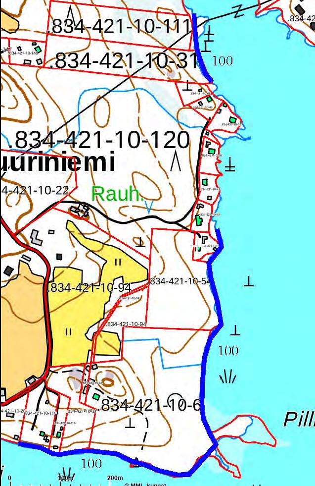 muunnettu rantakilometri ja Kanteluslammen osalla 5 loma-asuntoa /