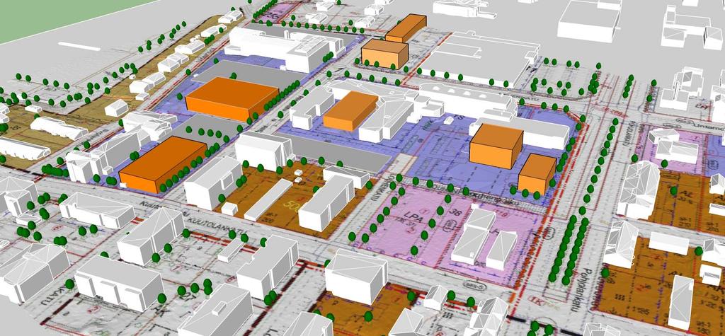 KAAVALUONNOS -> Meijerikatu 1, ns. Veljeskodin osa Pohjolankadun varressa ja Riistakatu-Kuutolankatu kulmauksen kiinteistöjen rakennusten korvaaminen uudisrakentamisella on kaavassa mahdollistettu.