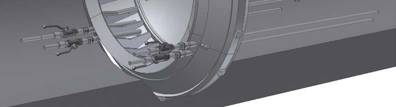 26 overall principle of the plugs is shown in Figure 3-1. Figure 3-2 shows the watering and air evacuation pipes located in the lower part of the plug. Figure 3-1. Section view of the compartment plug Figure 3-2.