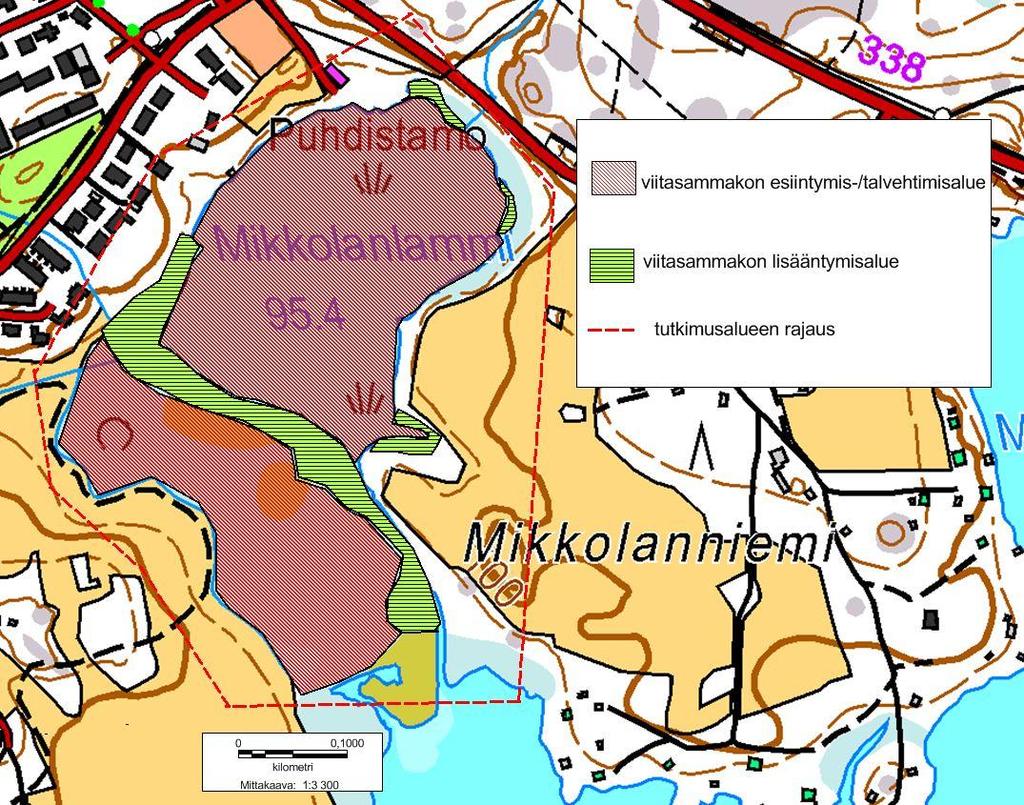 2 3. TULOKSET Viitasammakon kutu oli käynnissä Mikkolanlammilla 22.5.2017 tehdyllä kartoituskerralla.