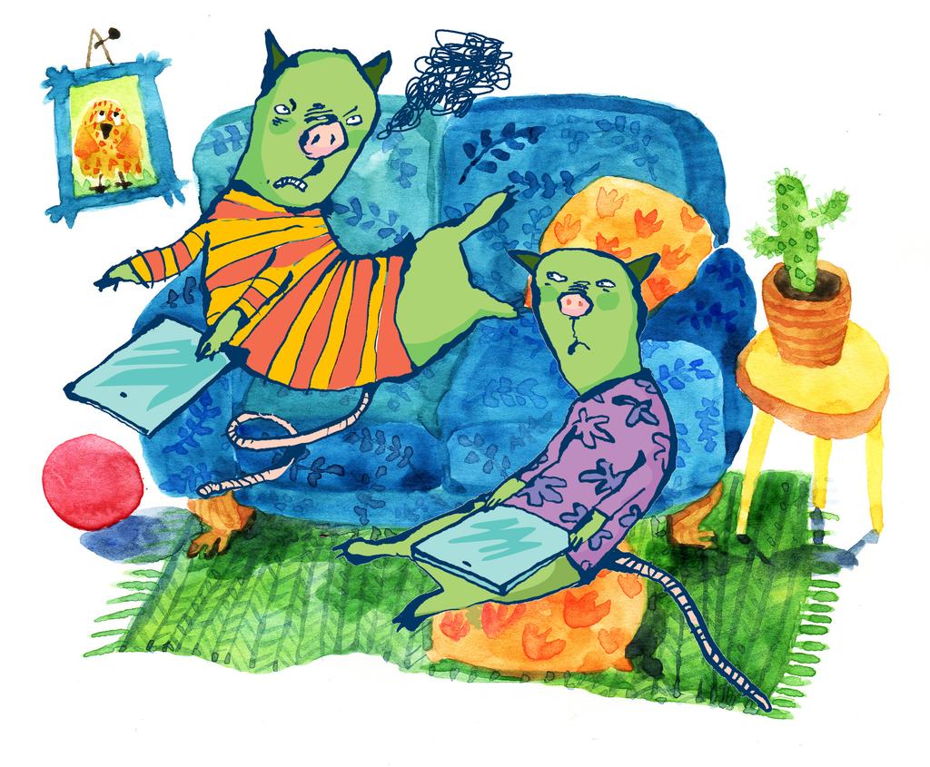 Te söitte varmaankin koirankeksejä! Joku toinen Viisas Pöllö on sanonut, että sinusta tulee sitä, jota sinä syöt. Possukissa Kaneli haki keksipurkin ja avasi kannen.