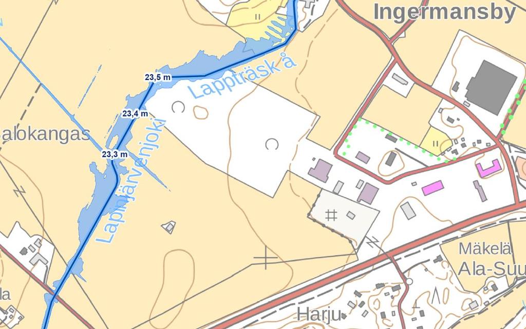Mallin kalibrointi Mallinnetulta uomaosuudelta ei ole vedenkorkeus- ja virtaamamittaustietoja. Mallia ei ole kalibroitu.