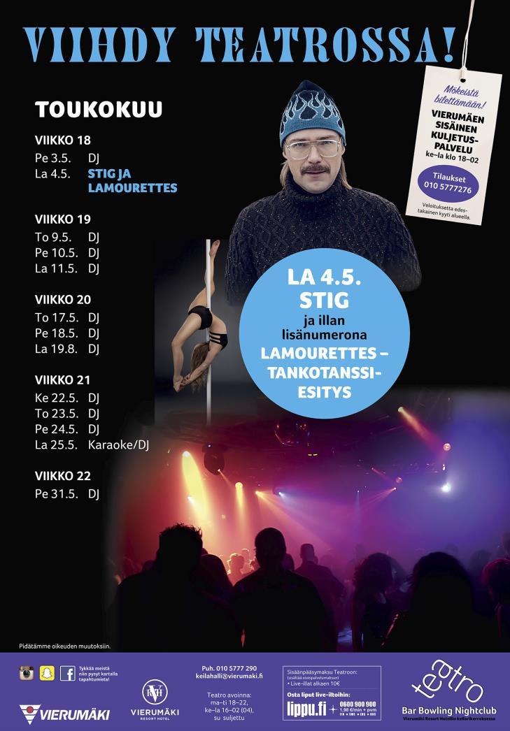 Sport Barissa on oma menu, jolta löytyy mm.