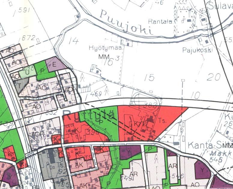 2.2 Yleiskaavoitus Hausjärven oikeusvaikutuksettomassa yleiskaavassa (KV 25.9.1979) alue on pääosin maa- ja metsätaloustoimintojen aluetta (MM) ja liike- ja asuinkerrostalojen aluetta (K/T) aluetta.