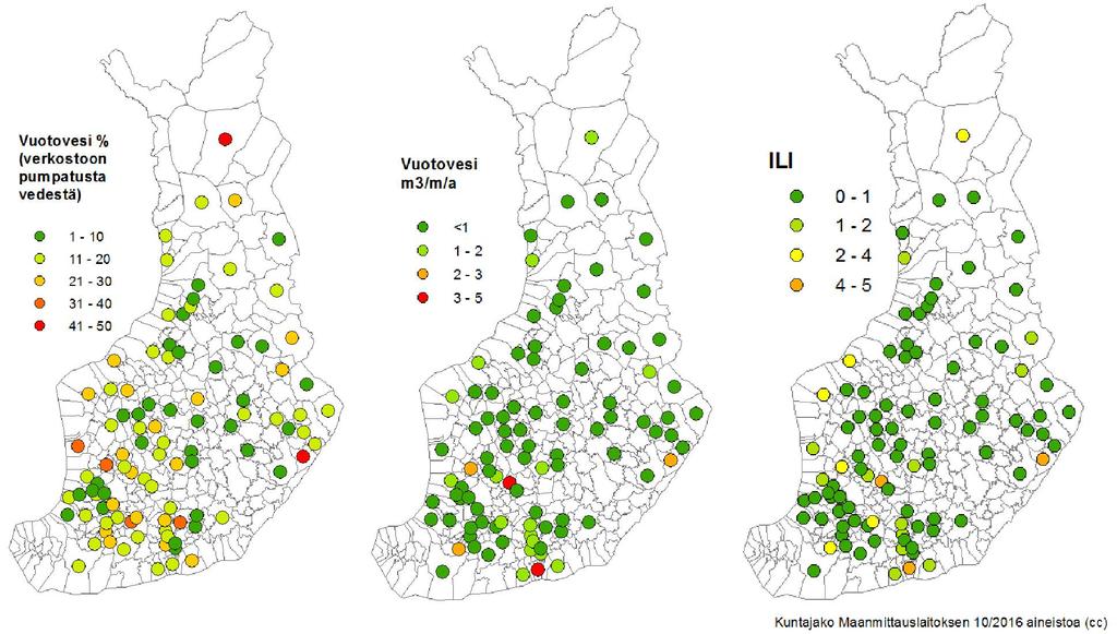 Vuotovedet Eniten vettä kuluttavat toimialat Suomessa 2010