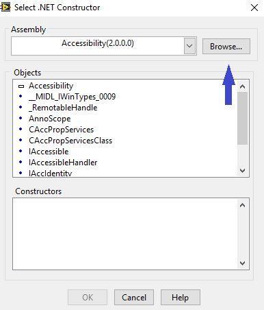 NET Constructor -ikkuna automaattisesti ja voidaan etsiä lukijan
