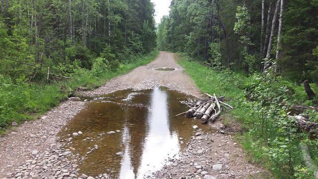 Korpiselän kylässä oli rajamiesten toinen tarkastuspiste, jossa rajamies tarkasti paperimme ja päästi meidät Tolvajärvelle johtavalle tielle.