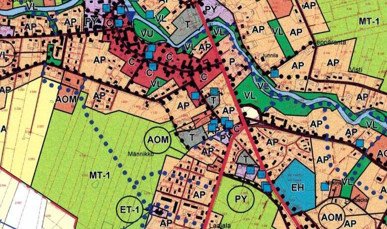 VIMPELIN KUNTA KESKUSTAN ASEMAKAAVAN MUUTOS JA LAAJENNUS, KANTATIEN 68 YLEISEN TIEN ALUE, KORTTELIT 52-54 10 Kauppaa, liikennettä ja keskustatoimintoja käsittelevä vaihemaakuntakaava II on hyväksytty