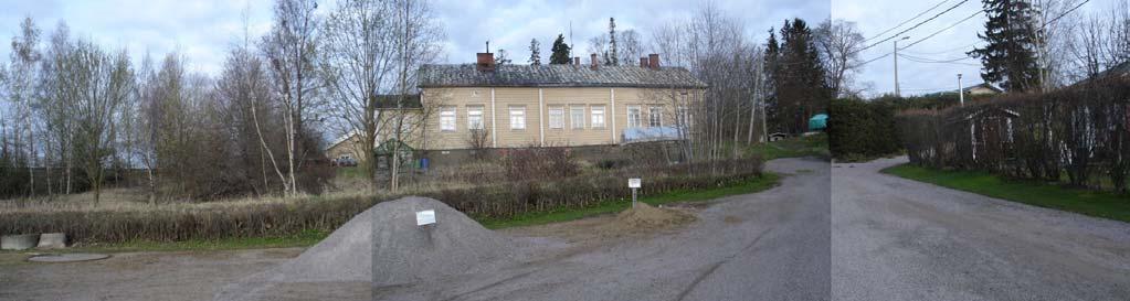 Merkittävä näkymäsuunta Kornetinkadun päästä kartanon pihapiiriin.