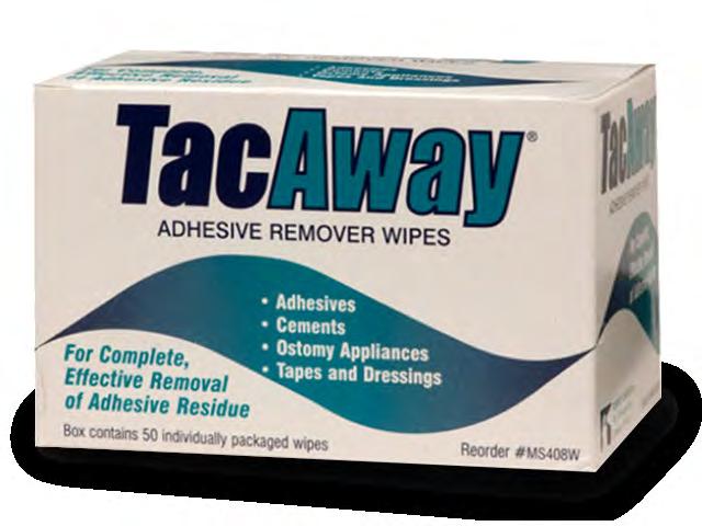 Tac Away -puhdistuspyyhe auttaa pitämään asetuskohdan ihon puhtaana.