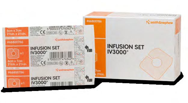 IV3000 KANYYLIN KIINNITYSTEIPPI Infuusiosettien ympärille suunniteltu, c-muotoinen läpinäkyvä