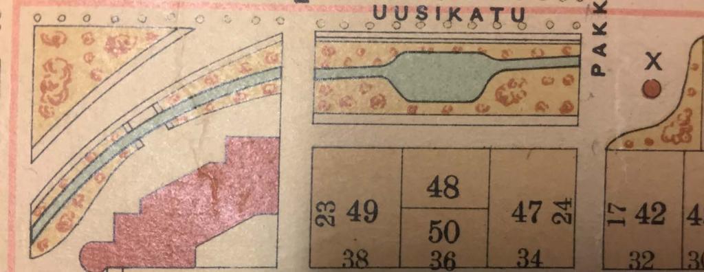 Kaupungin asemakar a 1907 Asemakaavakartan