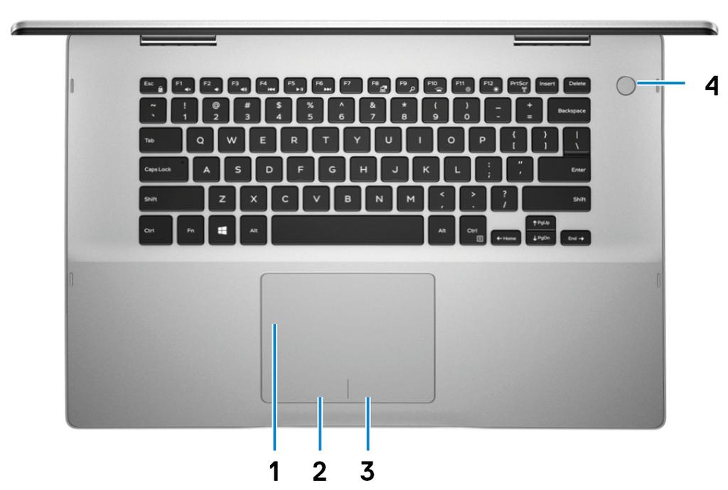 3 USB 3.1 Gen 1 (C-tyyppinen) -portti, jossa PowerShare Liitä oheislaitteet, kuten ulkoinen tallennuslaite, tulostin, Type-C -telakointiasema tai ulkoinen näyttö.