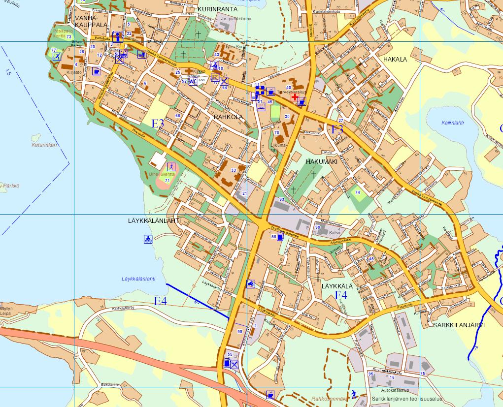 1. SUUNNITTELUALUE Suunnittelualue sijoittuu Rahkolan (3) kaupunginosaan ja koskee puistoaluetta, korttelia 5 ja osaa korttelista 4.