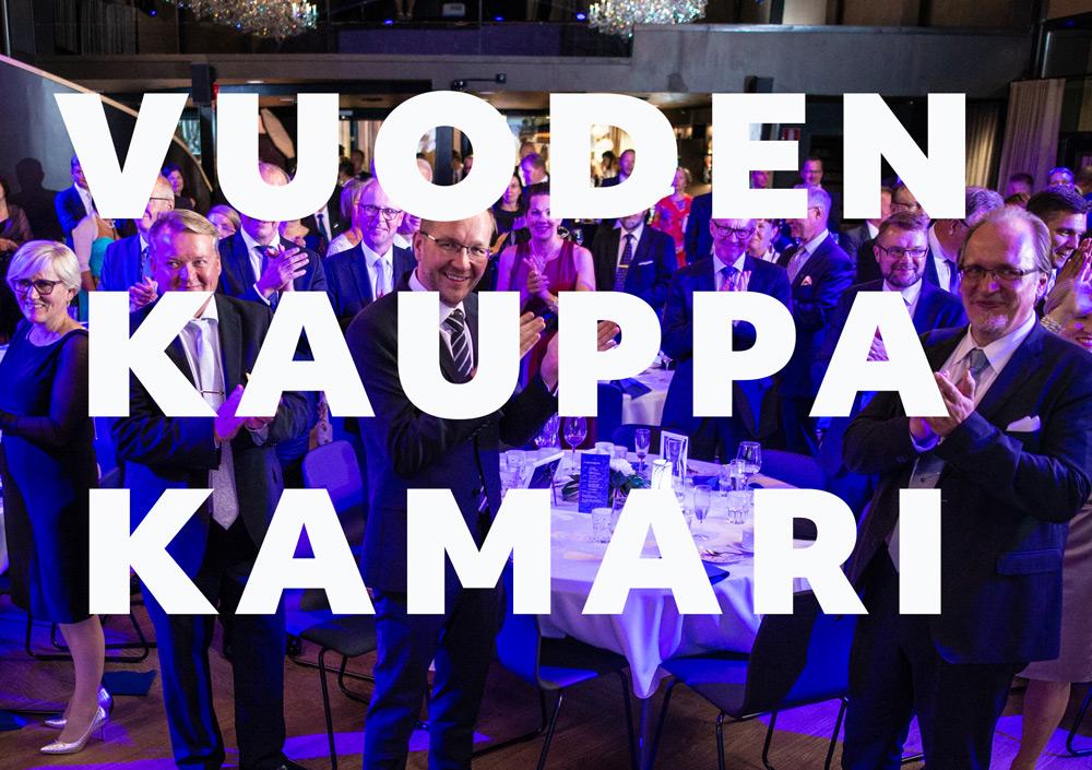 Vuoden kauppakamari Keskuskauppakamari palkitsi Kuopion alueen kauppakamari vuoden kauppakamarina kauppakamaripäivillä Porissa 12.9.