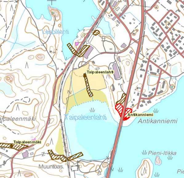 ETELÄ 18 Antikanniemi Kohde: 618010014 Kohde sijaitsee Puruveden Sorvaslahden ja Taipaleenlahden välissä sijaitsevalla etelään pistävällä Antikanniemellä.