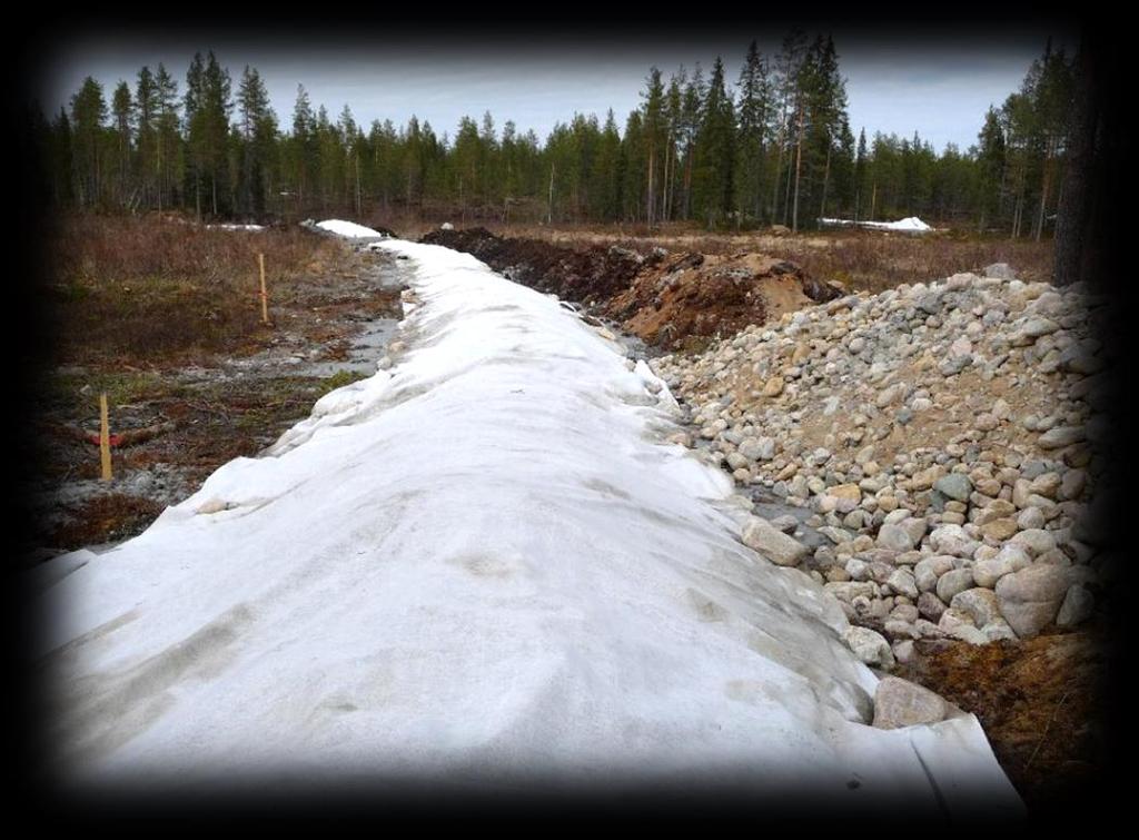 Tekninen suunnitelma, penkereet Penkereiden mitoitus siten, että HQ 1/20 virtaamalla jäisi