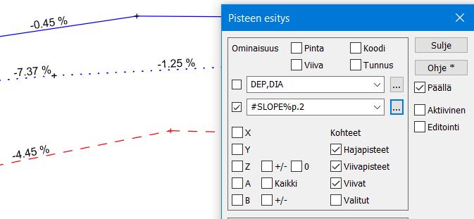 Koko määrää tekstin koon (positiivinen arvo = paperilla millimetreinä, negatiivinen arvo = metrinen arvo mittakaavan mukaan laskettuna).