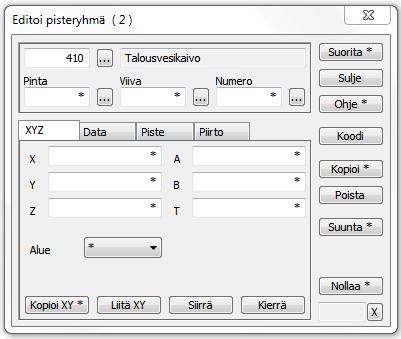 Tässä esimerkissä on käytössä sama tiedosto, joka äsken luotiin. Nollaa ryhmä ja valitse hakutavaksi Koodit ja ominaisuudet (Ctrl+F).