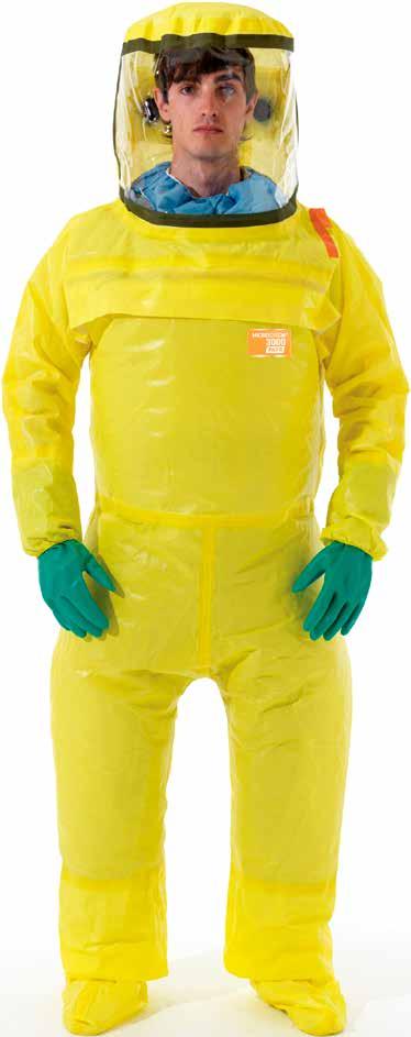 MOOTTOROIDUT HENGITYKSENSUOJAIMET Chemical 2F Ilmastoitu puku suodatetulla ilmalla (CleanAIR Chemical 2F) ja MICROGARD /MICROCHEM teknologialla tarjoaa suojan vaarallisilta aineilta hengitykselle,