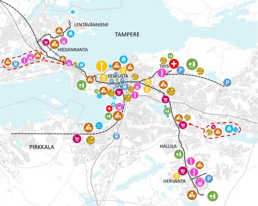 Tampere ja seutu kasvavat raiteita pitkin Once, we designed the light rail now the light rail designs us - Herdlevær, Rune. 2017. Bybanen in Bergen: Bergen Light Rail an urban transformation project.