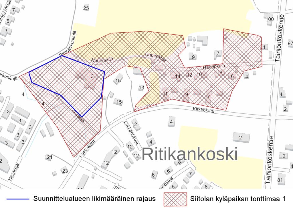 Suunniteltu tontin laajennus on pinta-alaltaan pieni ja sijoittuu lähes yksinomaan vanhalla pellolla kasvavalle koivutaimikolle.