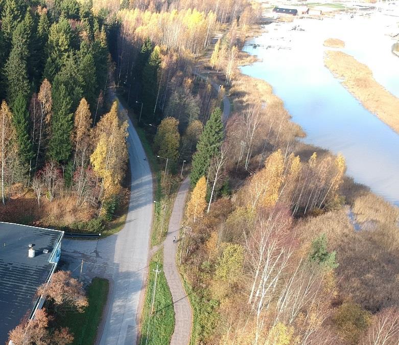 Kanoottikeskuksen palvelurakennus, Kokon rantapuisto, kohde 12 Rakennusoikeutta kanootti- tai venerantaa ja virkistystä palvelevalle rakennukselle on 80 k-m².