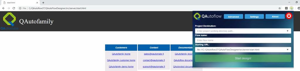 QAuto RPA Ratkaisu Robot framework RPA Design & visualize