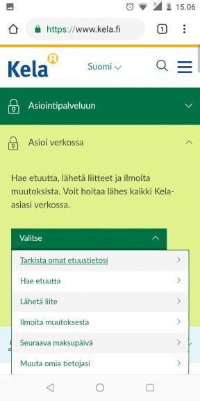 Jos puhelimella käyttää selainta ja kirjautuu oman pankin nettisivulle, tehdään se