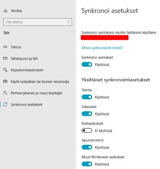 Microsoft -tili Windowsin käyttäjätilin voi luoda joko paikallisena tai Microsoft -tiliä käyttämällä.